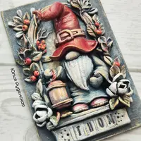 Панно в смешанной технике Гном