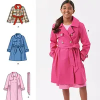 Выкройка детского тренча, три варианта длины