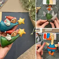 Волшебное закулисье. Клуб ёлочных игрушек в технике грунтованный текстиль