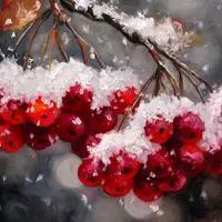 Первый снег на калине