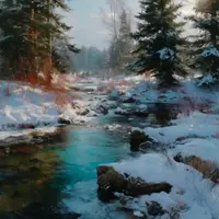 Зимний ручей