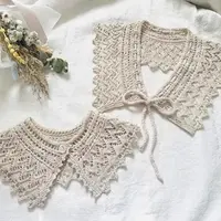 Ажурный воротничок спицами Shamrock collar