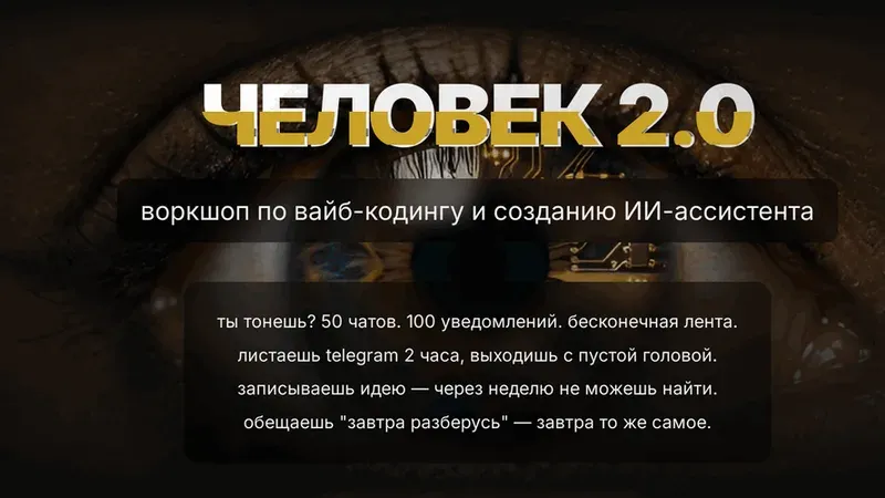 Человек 2.0. Воркшоп по вайб-кодингу и созданию ИИ-ассистента