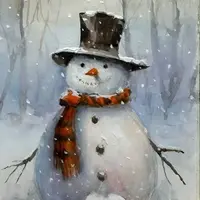 Новогодняя открытка акварелью