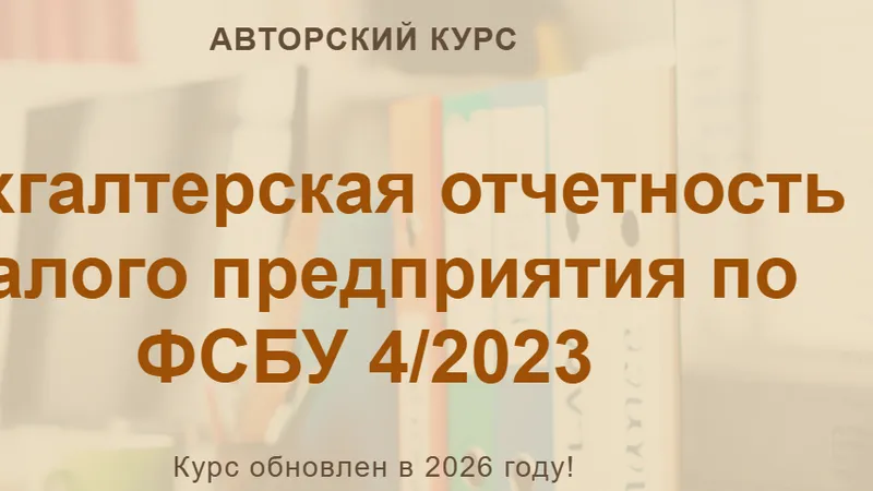 Бухгалтерская отчетность малого предприятия