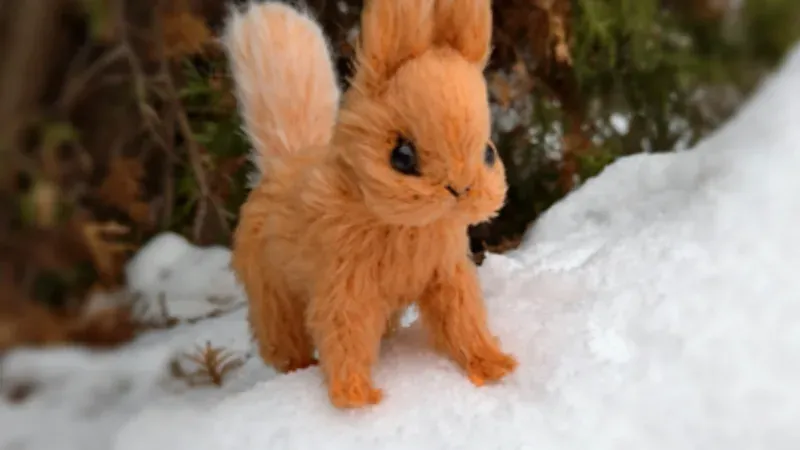 Вязаные игрушки. Белочка