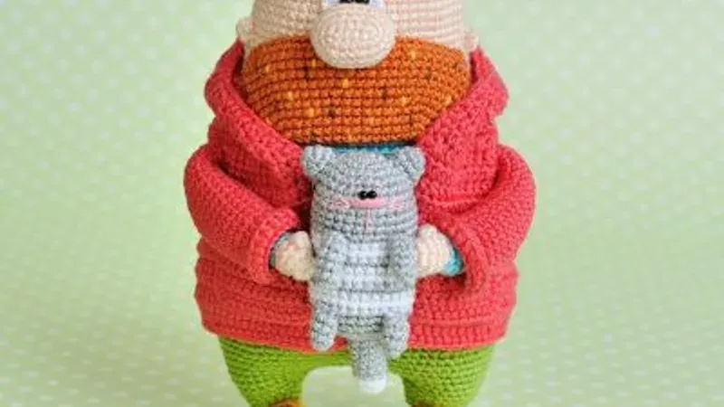 Вязаные игрушки: Мужичок