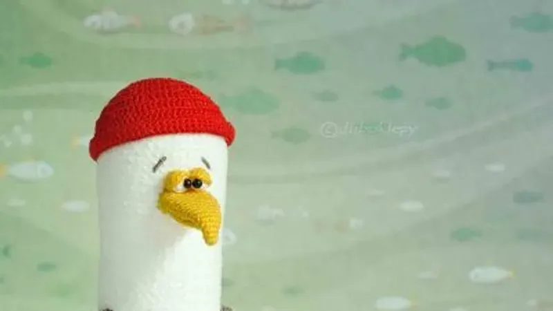 Вязаные игрушки: Чайка