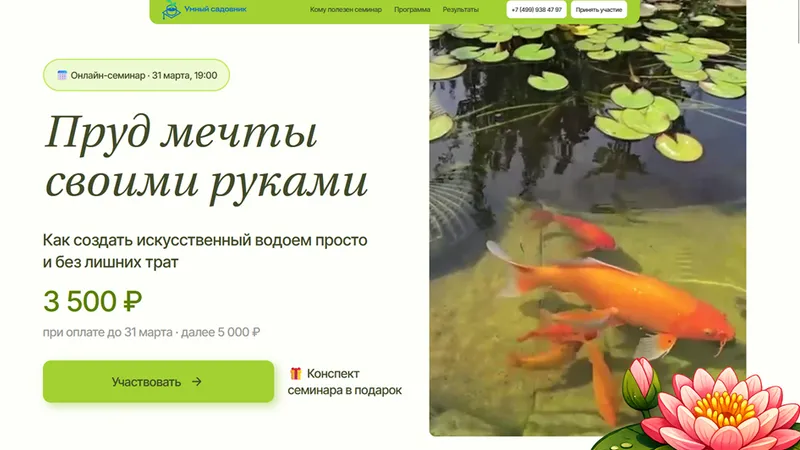 Пруд мечты своими руками