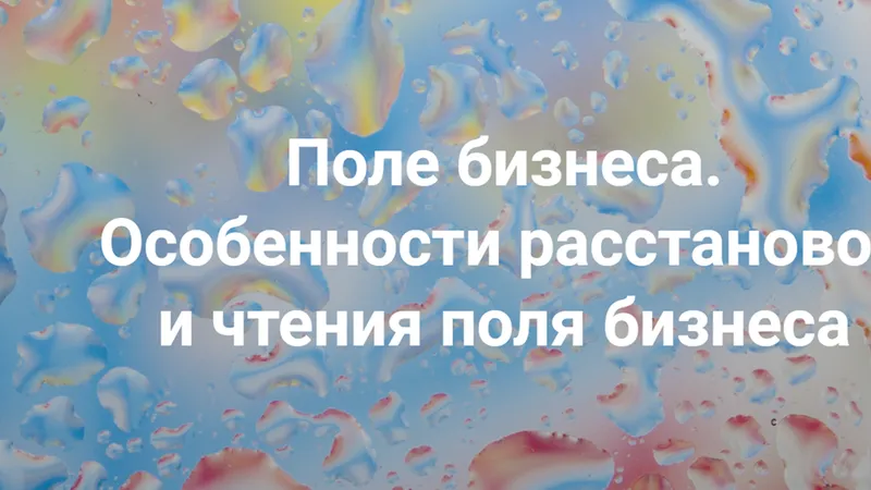Поле бизнеса. Особенности расстановок и чтения поля бизнеса