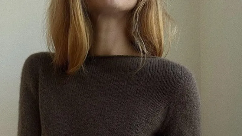 Элегантная кашемировая блуза спицами с рукавом методом contiguous Blouse no 4