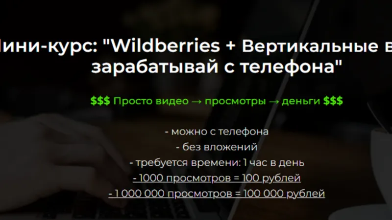 Wildberries + Вертикальные видео: зарабатывай с телефона