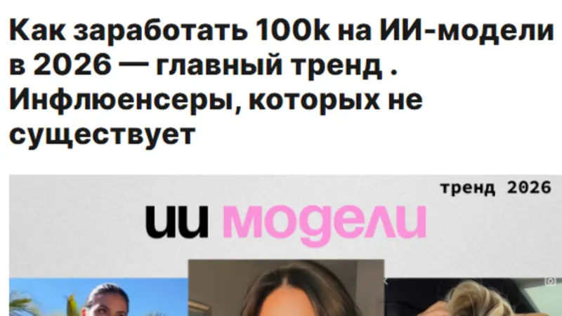 ИИ-Модели: Faceless-блог