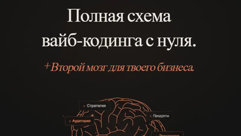 Полная схема вайб‑кодинга с нуля + Второй мозг для твоего бизнеса