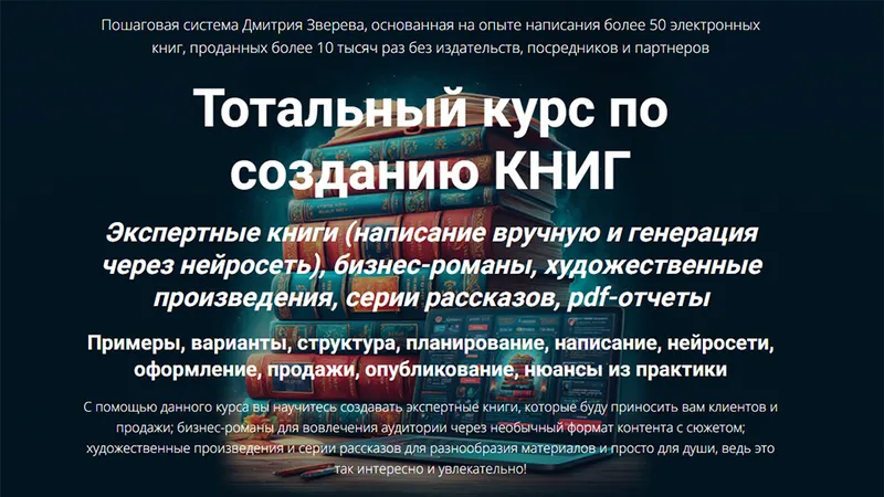 Тотальный курс по созданию книг. Продвинутый модуль