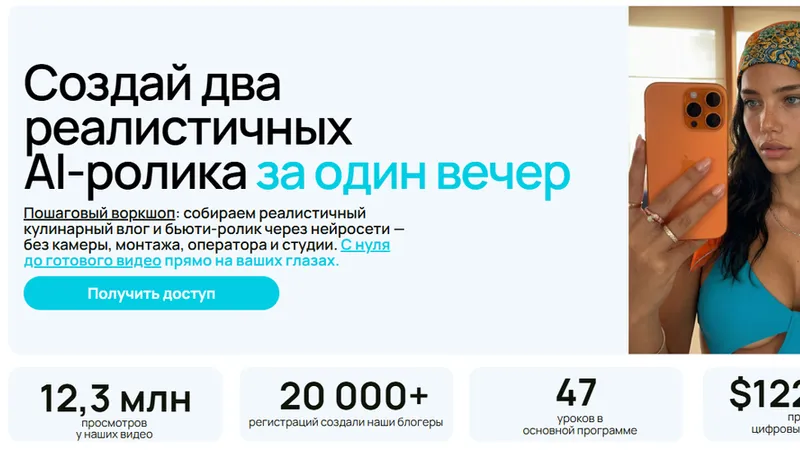 2 реалистичных ролика через AI без монтажа