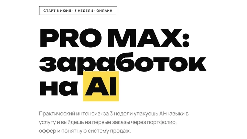 Pro Max: заработок на AI