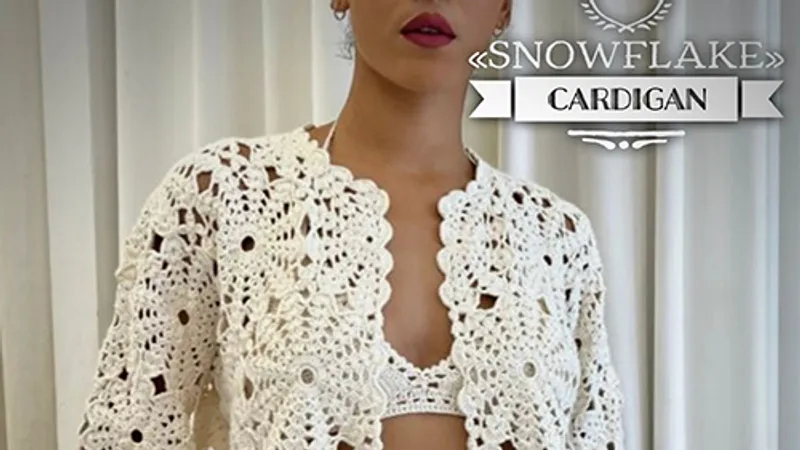 Кардиган крючком Snowflake