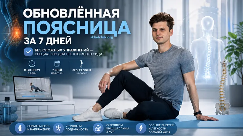 Обновлённая поясница за 7 дней. Без сложных упражнений — специально для тех, кто много сидит