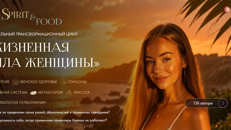 Spirit & food Жизненная сила женщины