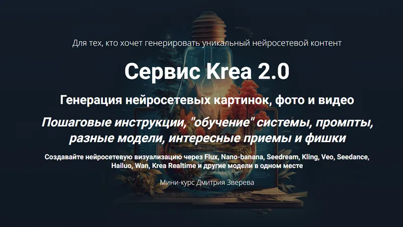 Сервис Krea 2.0 обновленный