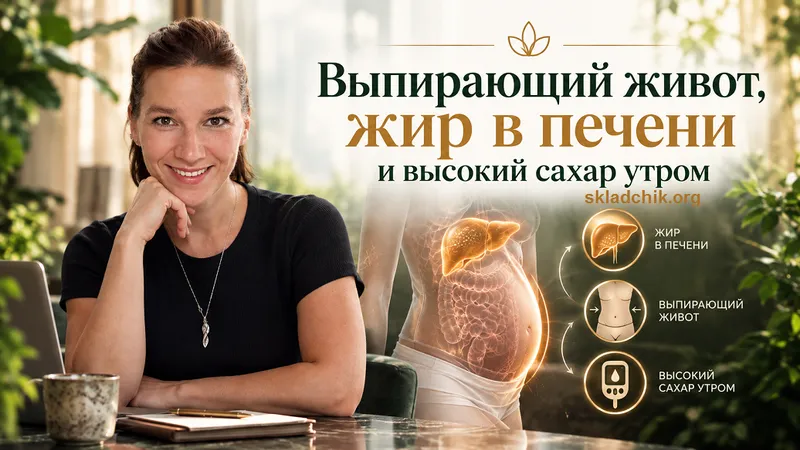 Выпирающий живот, жир в печени и высокий сахар утром