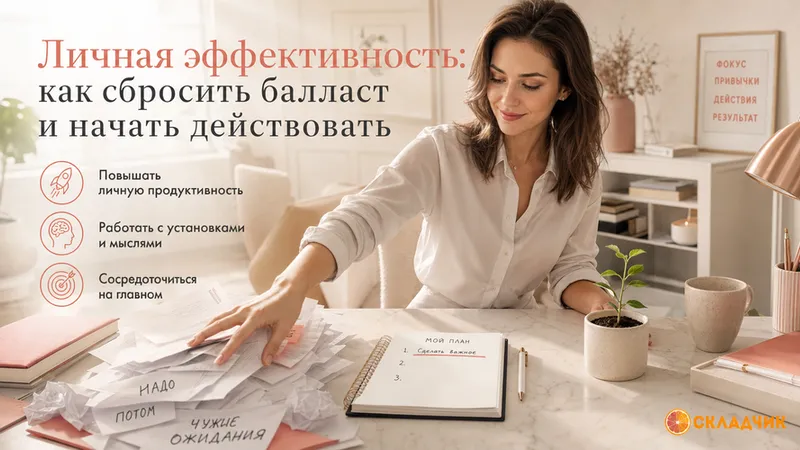 Личная эффективность: как сбросить балласт и начать действовать