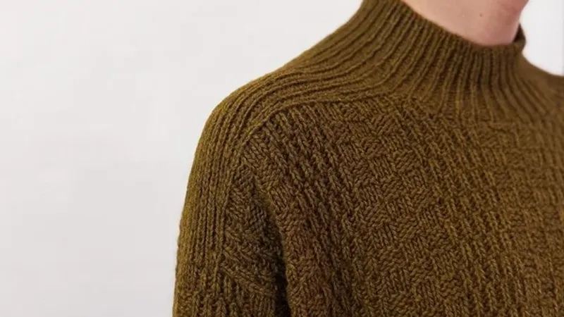 Мужской свитер интересной конструкции Notebook Mono Sweater Man, вязаный спицами сверху
