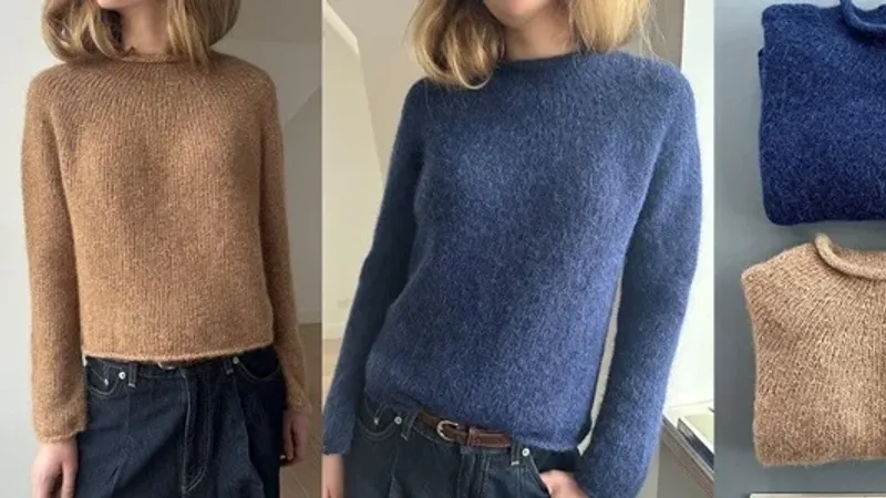 Plain Yoke — базовый пуловер с круглой кокеткой спицами