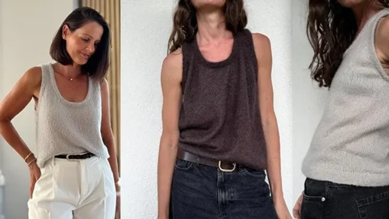 Базовая майка вязаная спицами сверху Super Basic Tank Top