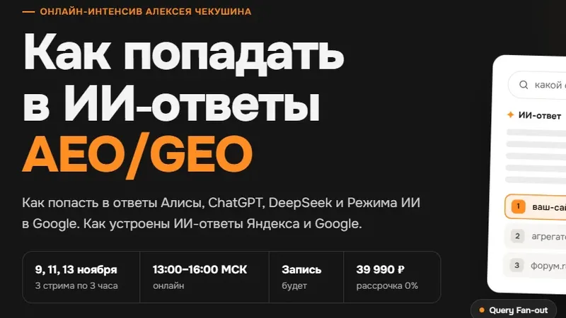 Как попадать в ИИ-ответы AEO/GEO