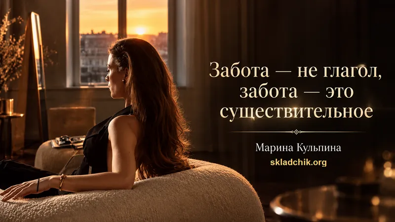 Забота - не глагол, забота - это существительное