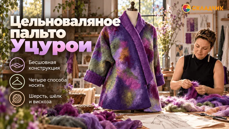 Валяние Цельноваляное пальто Уцурои