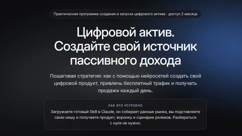 Цифровой актив. Создайте свой источник пассивного дохода