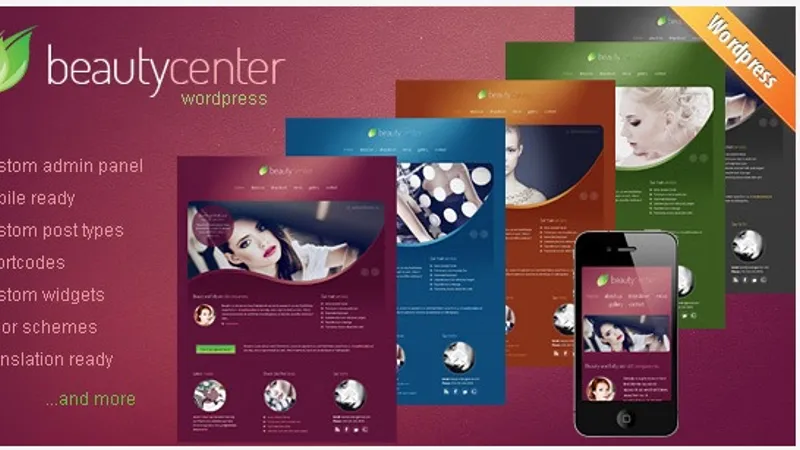 Beauty Center - красивая тема для салона