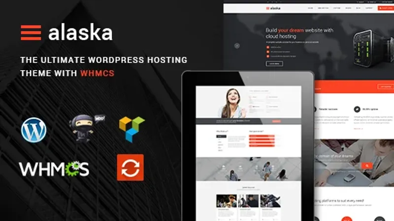 Alaska - SEO WHMCS Hosting, Shop, Business Theme