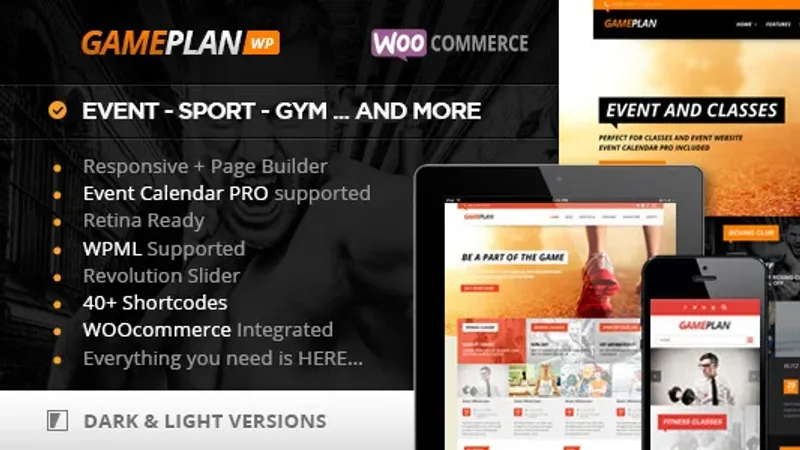 Gameplan - Event and Gym Fitness Wordpress Theme