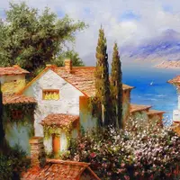 Море жаркое, море летнее. Живопись