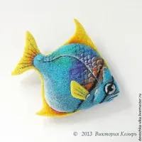 Тропическая рыбка в технике сухого валяния