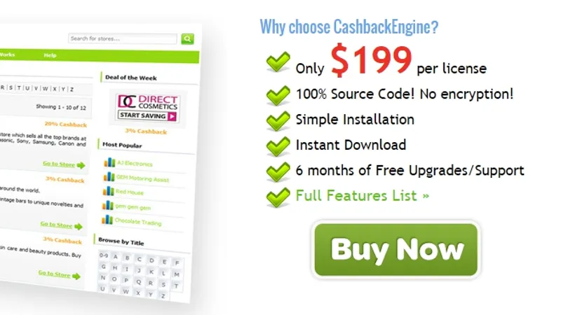 Кешбек CMS - Cashback Engine + купоны