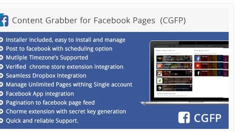 граббер контента для Фэйсбук - Content Grabber for the Facebook Pages