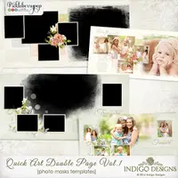 Шаблоны фотокниги Quick Art Double Page Templates