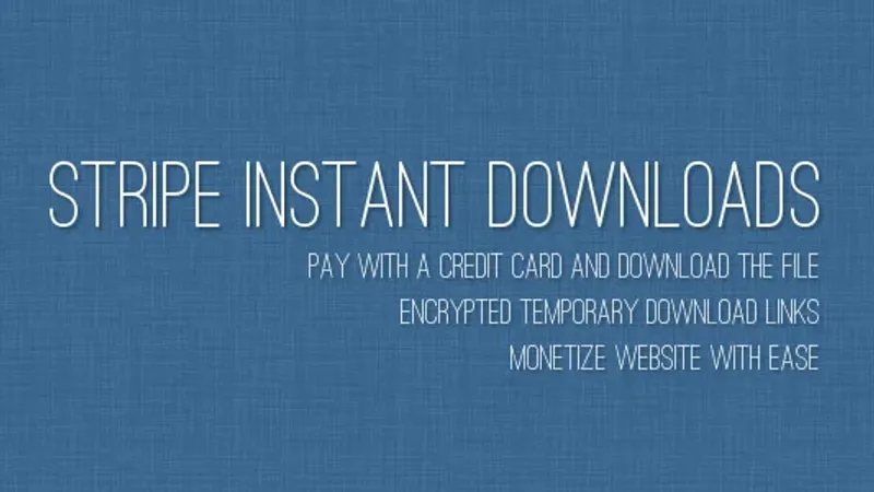 Stripe Instant Downloads