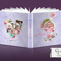 Фотокнига для девочки Первый год Александрины